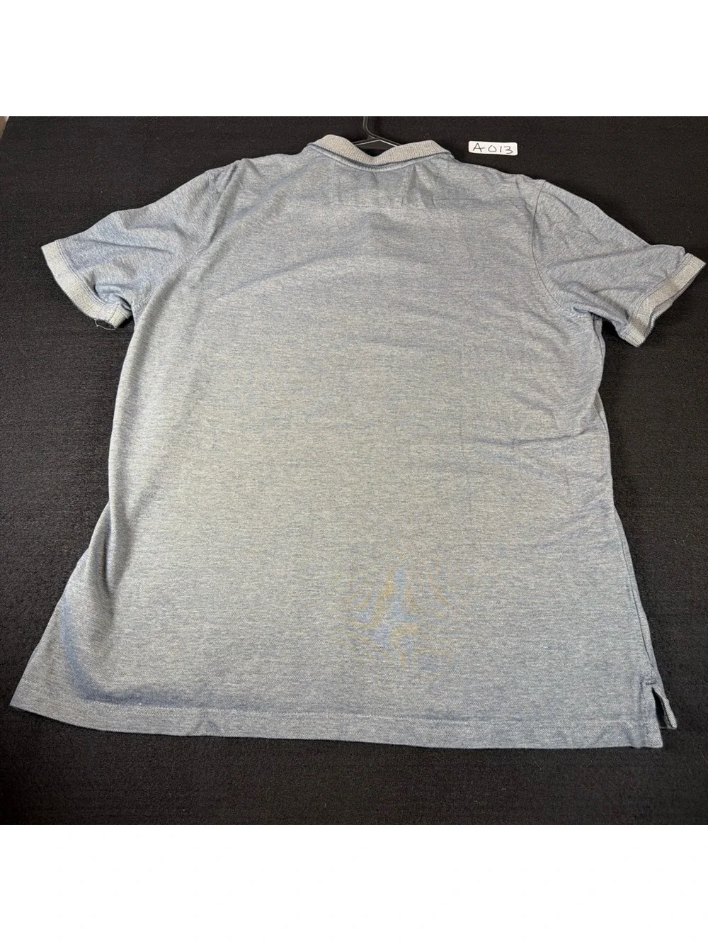 Banana Republic Men’s XL Blue Heather Pique Polo Shirt Elephant Logo 100% Cotton